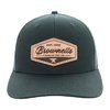 BROWNELLS BLACK SNAPBACK W/ BLACK MESH CAP & LEATHER PATCH