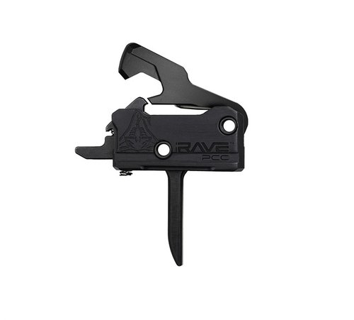 Upgrade your PCC with the RISE Armament Rave PCC Trigger for enhanced reliability and performance, featuring an improved hammer and anti-walk pins.