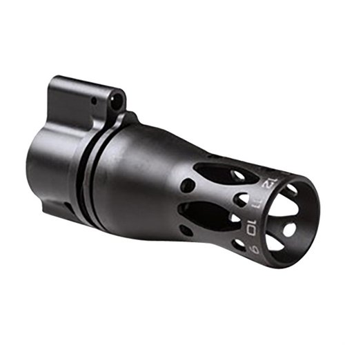 The RIFLESPEED Gas Control offers easy, tool-free adjustments for reliable gas flow, enhancing accuracy, reducing recoil, and performing in all conditions.