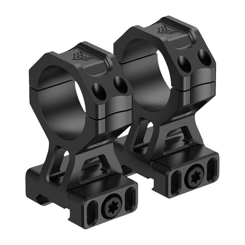 Swampfox Freedom Rings II offer a lightweight, durable mounting solution with 7075-T6 aluminum, scratch-resistant finish, and no-lap design for easy optic leveling.