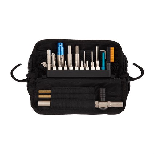 The Fix It Sticks Pistol Kit for Glock® offers essential tools including a torque driver, pin punches, and specialty tools, all in a portable case for effective maintenance.