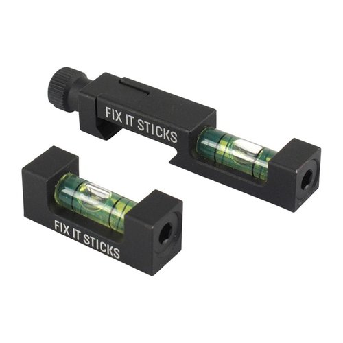 Ensure precise alignment of your optics with the FIX IT STICKS Bubble Level Set, featuring durable machined aluminum levels and UK-sourced bubble vials.