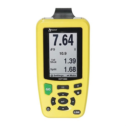 The Kestrel KST1000 Shot Timer is rugged, waterproof, and Bluetooth-enabled, featuring 5 presets, easy screens, and an extra loud buzzer for reliable performance.