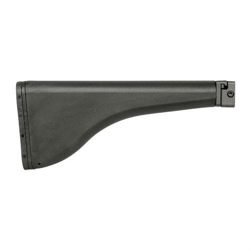 The AR-15 Side Folding Trapdoor Stock features a robust 4140 steel mechanism, ample storage, and a 13.75" length of pull, perfect for compact versatility.