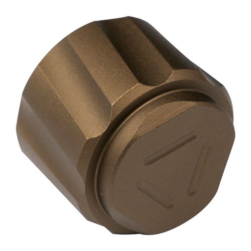 Enhance your 12-Gauge shotgun with the Strike Industries Magazine Follower featuring self-cleaning spiral fluting, high-vis colors, and smooth anodized aluminum.