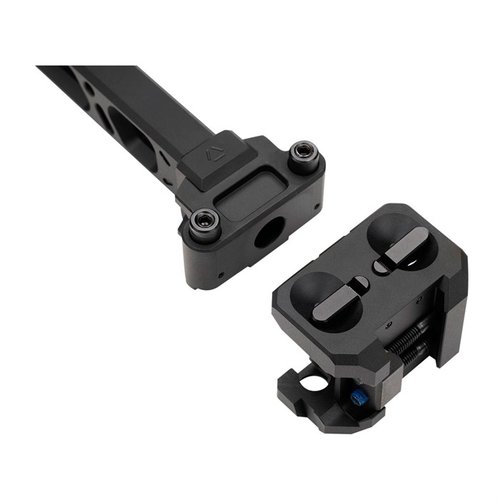 The Strike Dual Folding Adapter offers a patented, intuitive design for quick left or right folding, secure Picatinny mounting, and a lightweight modular system.