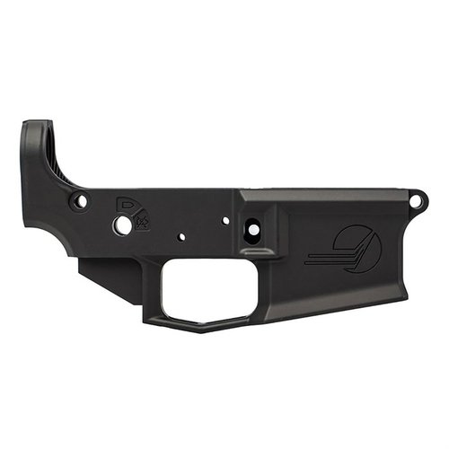 The Aero Precision M4E1 Tacoma Heritage Stripped Lower features integrated trigger guard, upper tension screw, and enhanced magwell for easy assembly and improved performance.