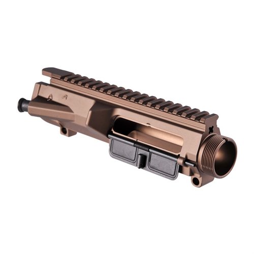 The Aero Precision M5 308 Upper Receiver, forged from 7075-T6 aluminum, offers compatibility with DPMS parts, M4 feedramps, and includes a forward assist.