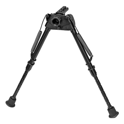 The Harris S-LM-MLOK Bipod extends 9