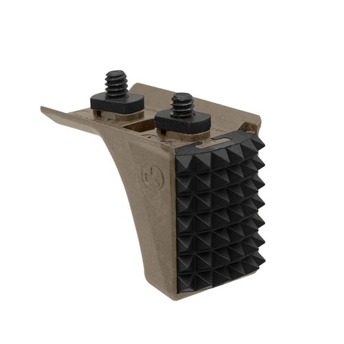 The Magpul Barricade Stop offers a stable shooting platform with a rugged polymer body, replaceable textured steel insert, and compatibility with M-LOK handguards.