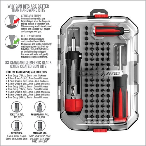The Real Avid Smart-Torq & Driver Master Set offers precise torque adjustments, ergonomic grips, an LED light, and 83 versatile bits for all your gunsmithing needs.