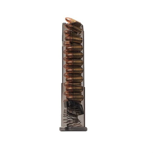 The Elite Tactical Systems Group 19-RD Magazine for Glock® 43X/48 offers extreme impact resistance, easy disassembly, and a translucent body for ammo visibility.