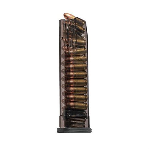 The HECKLER & KOCH VP9 21-RD magazine offers extreme impact resistance, easy disassembly, and a translucent body for ammo visibility, backed by a lifetime warranty.