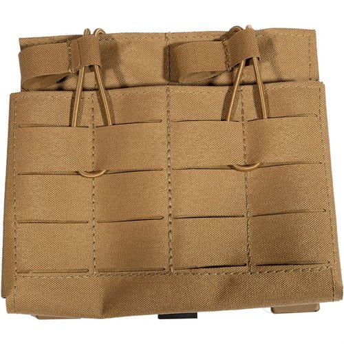 The Grey Ghost Gear Double 7.62 Mag Panel is lightweight, holds two 20-round .308 mags, features silent removal, and easily attaches to MOLLE webbing.