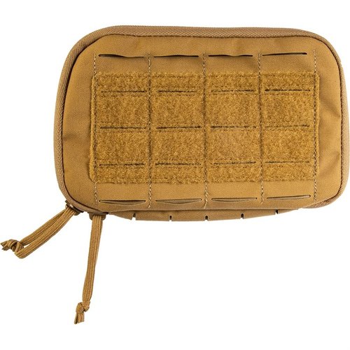 The Grey Ghost Gear Admin Enhanced Thin Pouch is lightweight, modular, and secure, featuring elastic loops and a dual pull zipper for easy access and organization.