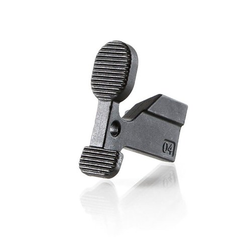 Enhance your AR-15 with the POF Bolt Catch, featuring a large angled pad for quick activation and a wider tooth for better magazine follower engagement.