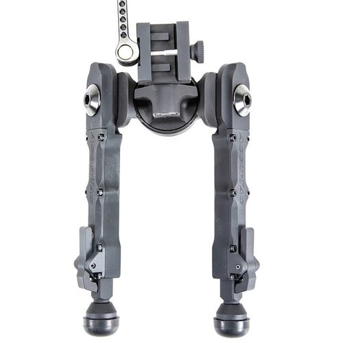 The ACCU-TAC PC-4 Bipod features quick detach for Picatinny rail, versatile leg positions, and adjustable height for optimal stability in tactical shooting.