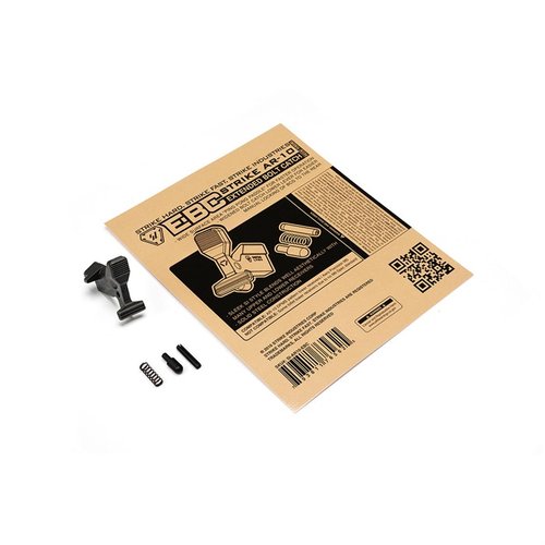 Upgrade your AR-10 with the Strike Industries Enhanced Bolt Catch, featuring a wide surface for effortless operation, solid construction, and sleek style.