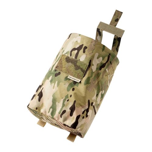 The ESD Sap Bucket Dump Pouch enhances gear retention, ensures consistent equipment insertion, quickly drains water and sand, and packs away compactly.