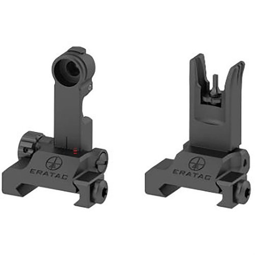 The ERATAC® backup-sight offers rugged durability, precision aiming, corrosion resistance, and compatibility with various AR15 front sights, all in a low-profile design.
