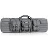 The American Classic Tactical Double Rifle Case features padded slots, adjustable backpack straps, and durable 600D polyester, ensuring secure transport for your firearms.