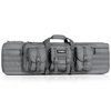 The American Classic Tactical Double Rifle Case offers padded slots, adjustable straps, and ample storage for rifles and accessories, ensuring durability and functionality.