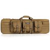 The American Classic Tactical Double Rifle Case features padded slots, adjustable straps, and durable materials, ensuring secure transport for your firearms.