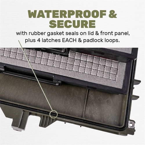 The Brownells Gen III Armorers Case offers waterproof durability, ample storage, easy transport, and customizable foam inserts for secure tool organization.