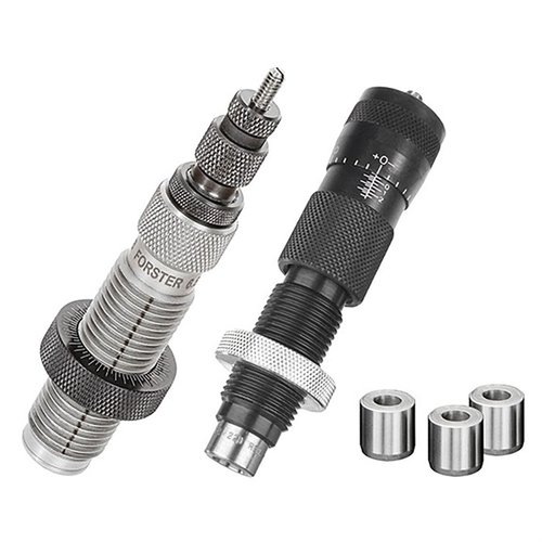 Achieve precision reloading with the Forster 6mm Dasher Bushing Full Length-Ultra Micrometer Die Set, featuring a Full-Length Bushing Die and Bench Rest® Seater Die.