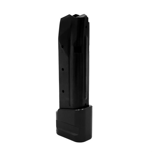 The S15 9MM Luger Magazine offers a flush-fitting 15 round capacity for Glock 43X/48, enhanced reliability, and durable steel construction, made in the USA.