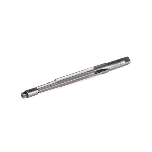 The Manson Precision Live Pilot Finish Chamber Reamer ensures precise chambering with minimal rifling damage, featuring a removable pilot and M7 tool steel construction.