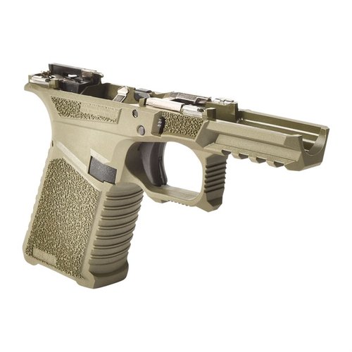 The SCT Manufacturing frame for Gen 3 G19, G23, & G32 offers enhanced ergonomics, aggressive grip texture, and compatibility with Glock® parts and magazines.