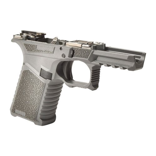 The SCT 19 frame offers enhanced ergonomics, aggressive grip texture, Picatinny rail compatibility, and multi-caliber support for your Glock® build.