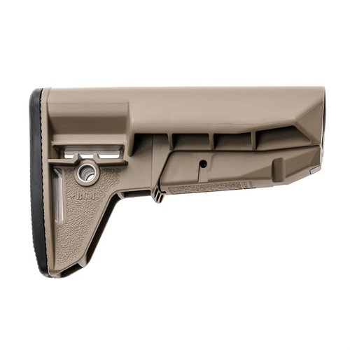 The BCM Mod 2 SOPMOD Stock offers enhanced ergonomics, durability, and modularity with a removable buttpad, optimized for various receiver extensions.
