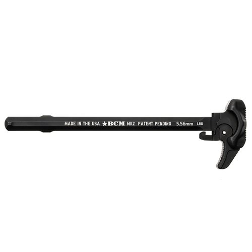 The BCM Mk 2 Charging Handle features a snag-free design, enhanced gas venting, ambidextrous controls, and robust construction for reliable performance.