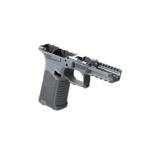 The SCT 17 Full-Size Polymer Frame offers shooter-oriented ergonomics, aggressive texturing, and multi-caliber compatibility, perfect for custom builds.