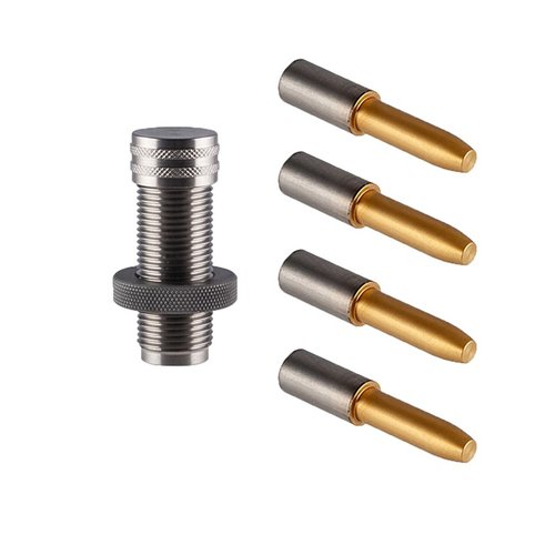 The Sinclair TiN Mandrel Kit features precision-ground carbide mandrels for tight tolerances, enhanced abrasion resistance, and improved lubricity for neck turning.