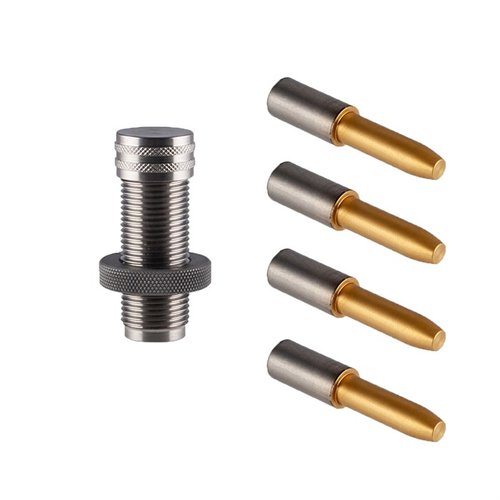 The Sinclair TiN Coated Turning Mandrel Kit offers precision-ground carbide mandrels for neck turning, increased abrasion resistance, and enhanced lubricity.
