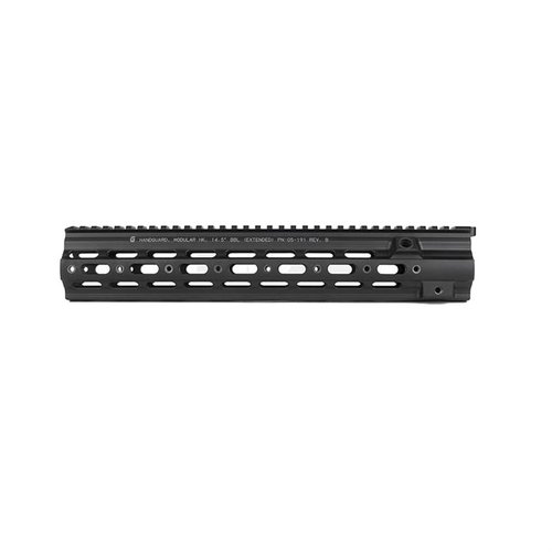 Upgrade your HK 416 with the Geissele Super Modular Rail, featuring robust 6061-T6 aluminum, modularity, and military-grade Type 3 Hardcoat Anodize finish.