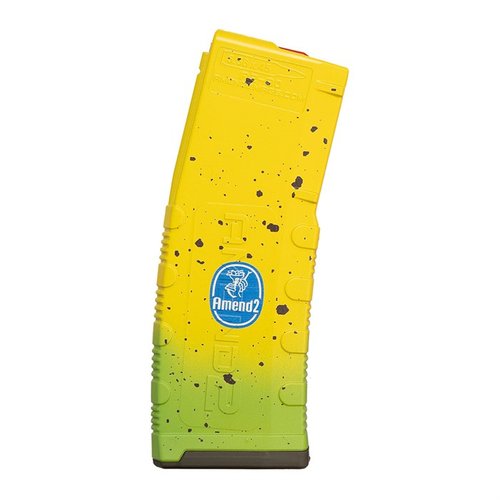 The Amend2 10 round AR-15 magazine is lightweight, durable, and made from impact-resistant polymer, featuring an anti-tilt follower and stainless steel spring.