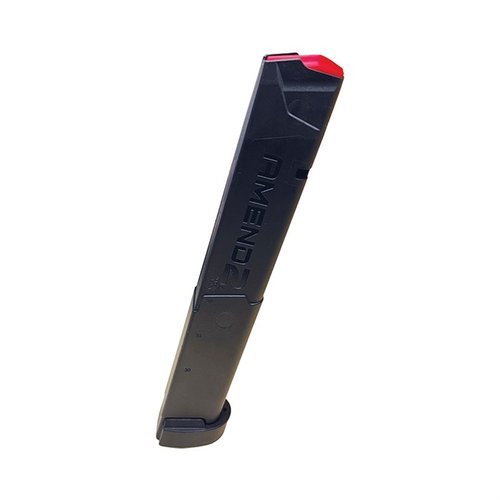 The Amend2 A2-320 magazine for Sig Sauer P320 offers a durable, lightweight design with a unique baseplate, available in 15, 17, or 32 rounds, made in the U.S.A.