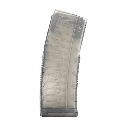 The Amend2 Mod-C 30-round magazine features a durable translucent polycarbonate design, 4-way anti-tilt follower, and a heavy-duty stainless steel spring.
