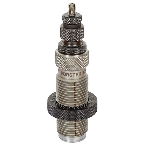 The Forster Bushing Full Length Sizing Die enhances precision in neck sizing, improves accuracy, and extends case life for your reloaded brass.