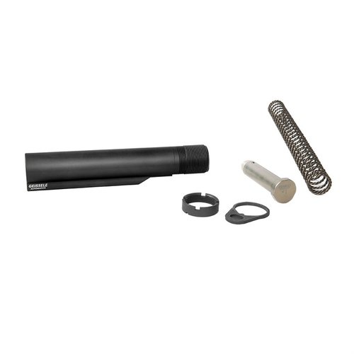 Upgrade your AR-15 with Geissele's Premium Mil-Spec Buffer Tube and Super 42 Spring for enhanced reliability, reduced twang, and improved performance.