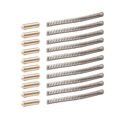 Upgrade your AR-15 with the LUTH-AR Takedown Pin Detent with Spring 10 pack, featuring durable LR-14 springs and LR-15 detents for reliable performance.
