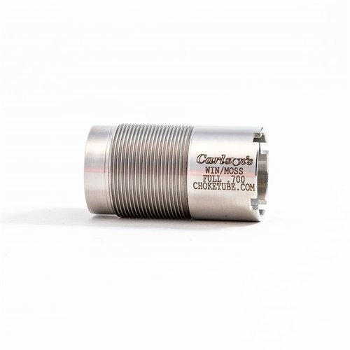 Upgrade your shotgun with Carlson's FLUSH MOUNT choke tubes, crafted from durable 17-4 stainless steel, compatible with various brands and backed by a lifetime warranty.