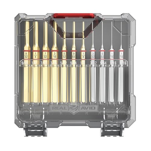 The Accu-Punch 11-Piece Standard Brass & Steel Pin Punch Set offers durable, corrosion-resistant tools with precise control for efficient gunsmithing.