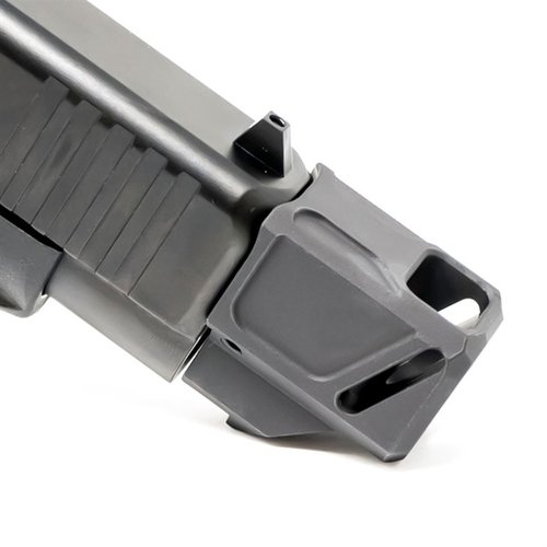 Enhance your Glock® 43X/48 with the Faxon EXOS-533 compensator, reducing recoil and muzzle climb for improved accuracy and reliability.