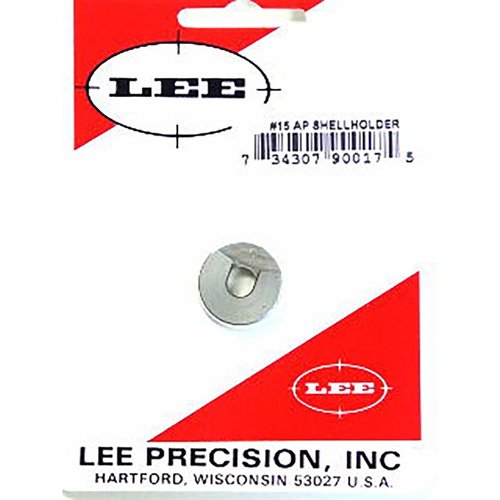 The LEE PRECISION #15 Universal Shell Holder fits most reloading presses, ensuring versatility and reliability, but is not compatible with Lee Auto Prime.