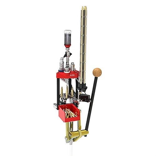 Experience seamless reloading with the Lee Precision Six Pack Pro Press Kit, featuring six stations, automatic indexing, and easy cartridge changeovers.